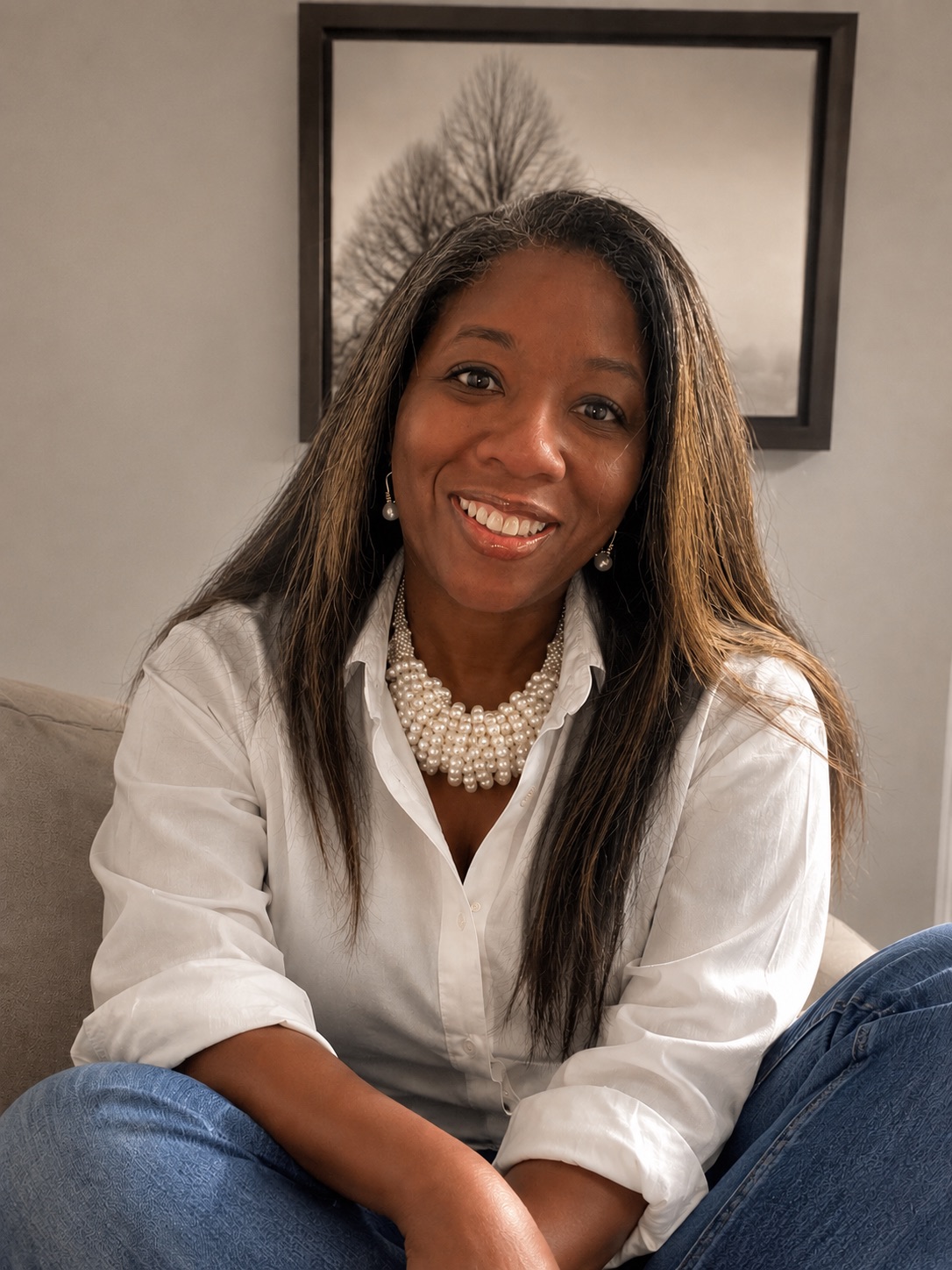 a smiling woman